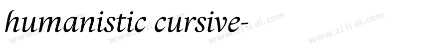 humanistic cursive字体转换